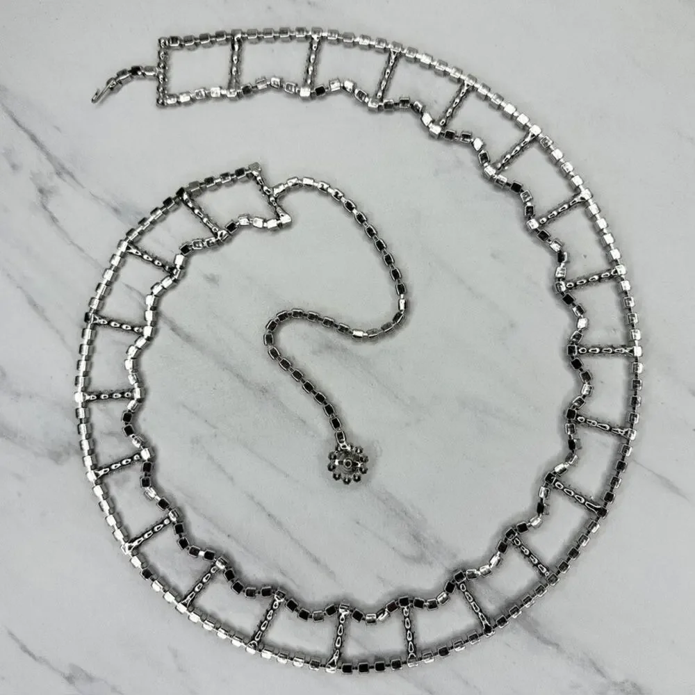 Rhinestone Cup Chain Ladder Link Belt Flower Charm Small/Medium (S/M) ✨